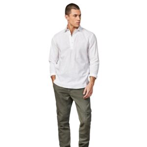 Camisa Bata Branca Manga Longa